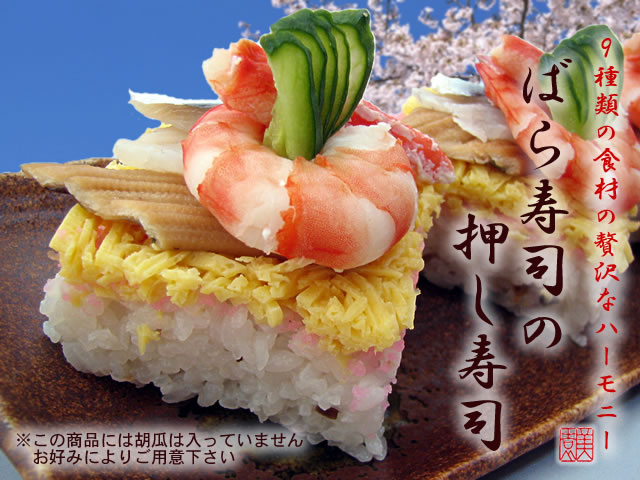 9種類の食材の贅沢なハーモニー『ばら寿司の押し寿司』ちらし寿司