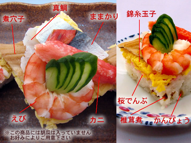 9種類の食材の贅沢なハーモニー『ばら寿司の押し寿司』ちらし寿司