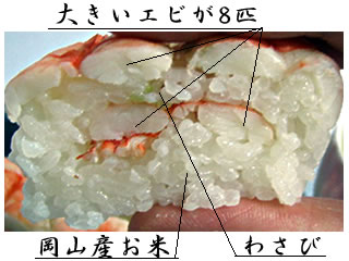 えび寿司の断面図
